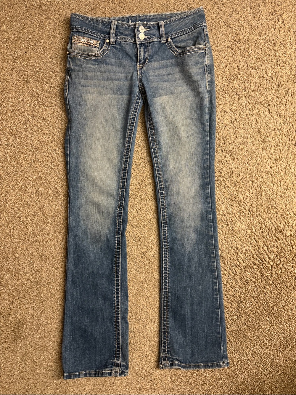 Y2K, Amethyst Jeans Women's Denim in Light Blue Wash